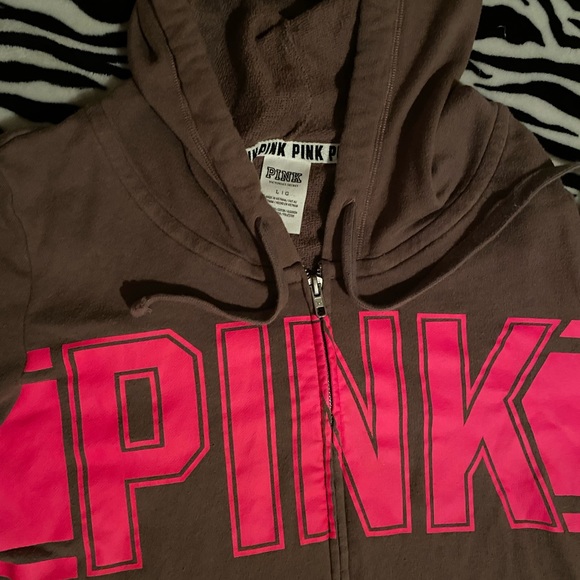 VS Pink full zip hoodie size large - Picture 2 of 3